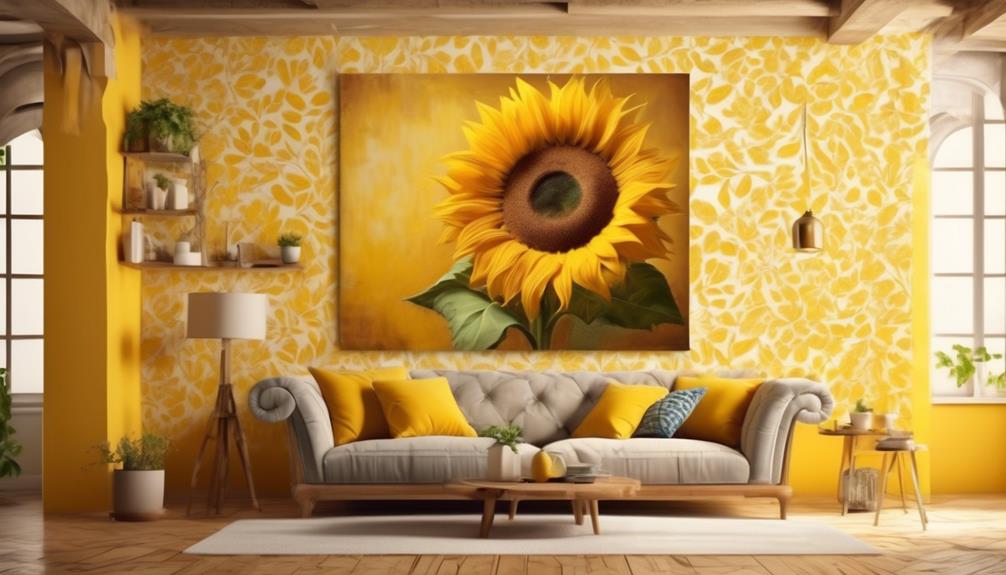 sunflower inspired diy wall art