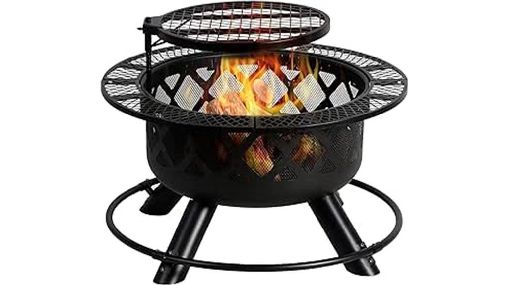 swivel grill for outdoor fire pit