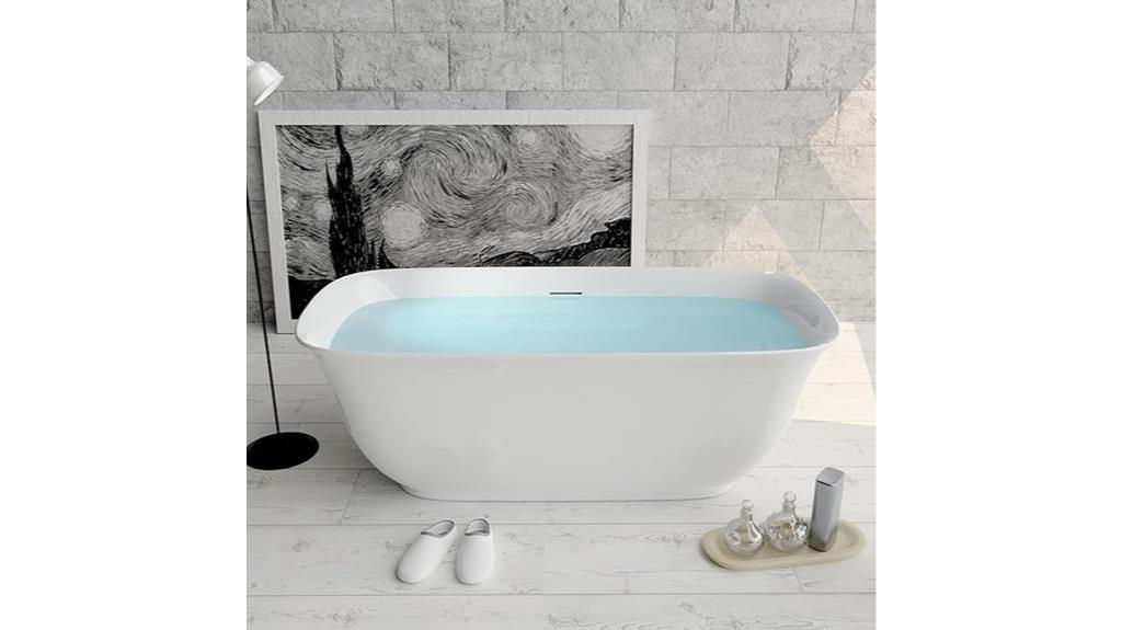 sylonwill acrylic bathtub with overflow and drain