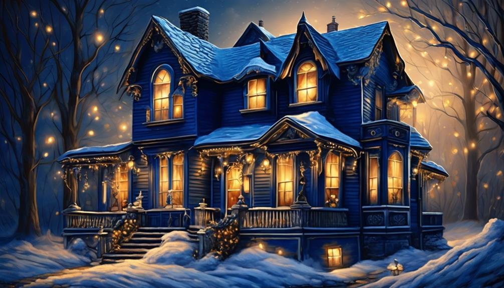 symbolic interpretation of blue lights in a house