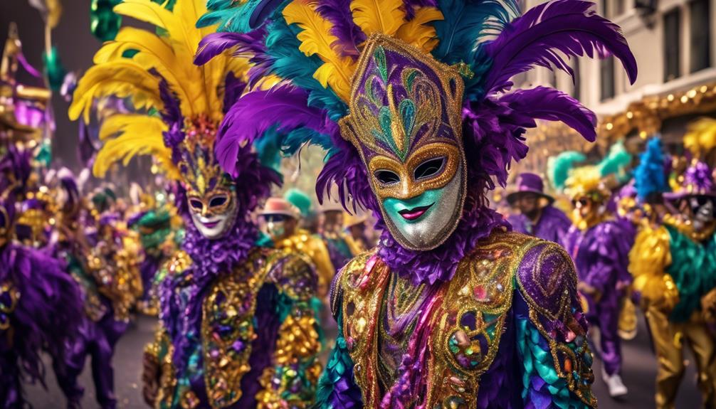 symbolic masks in mardi gras
