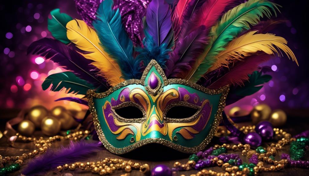 symbolic masks of mardi gras