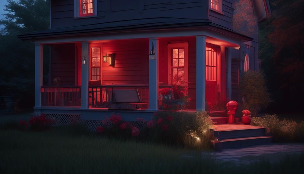 symbolic red porch light