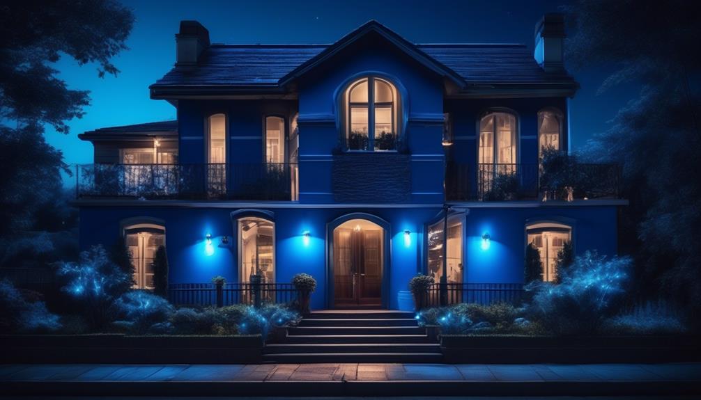 symbolism of blue house lights
