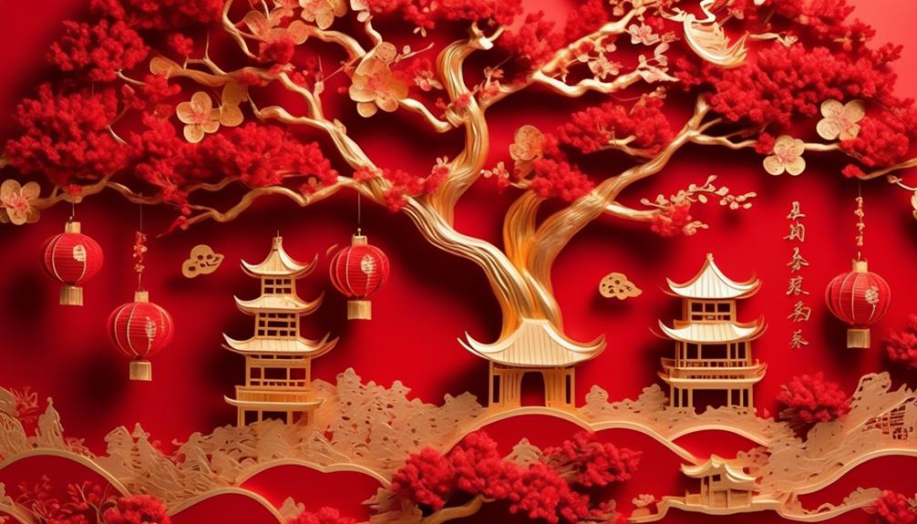 symbolism of chinese new year tree decorations