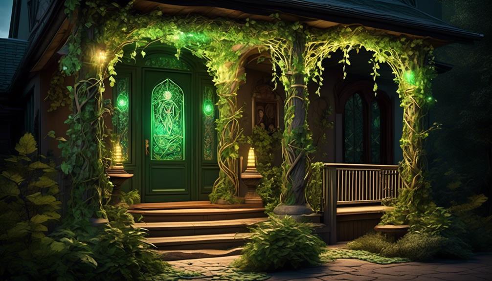 symbolism of green porch lights