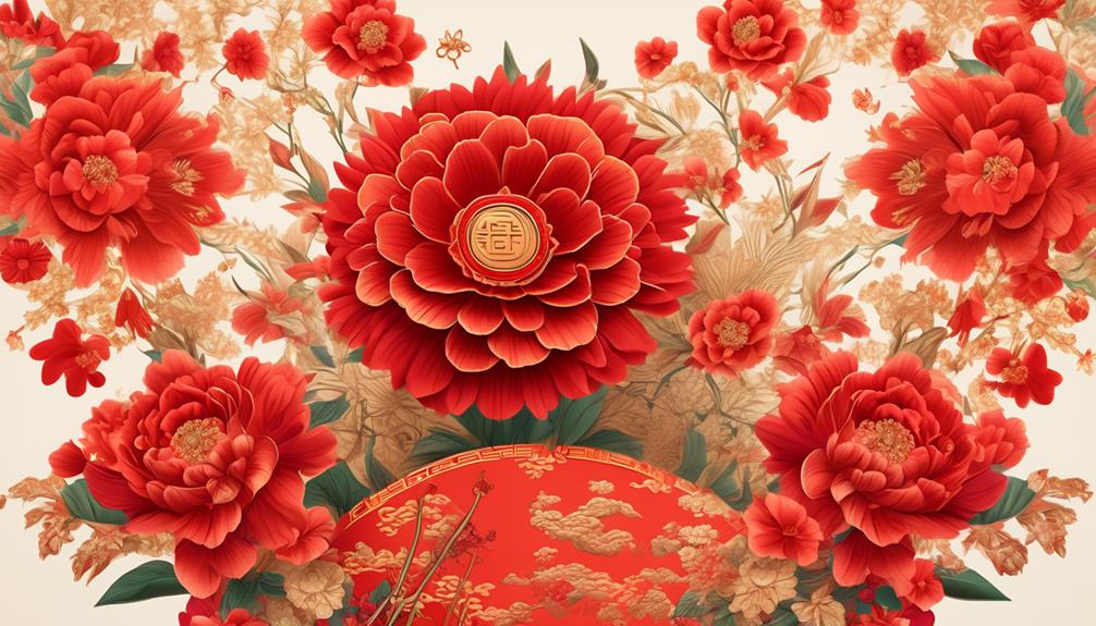 symbolism of red blooms