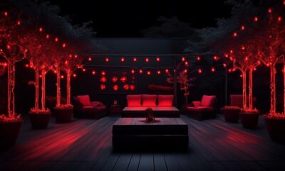 symbolism of red outdoor lights