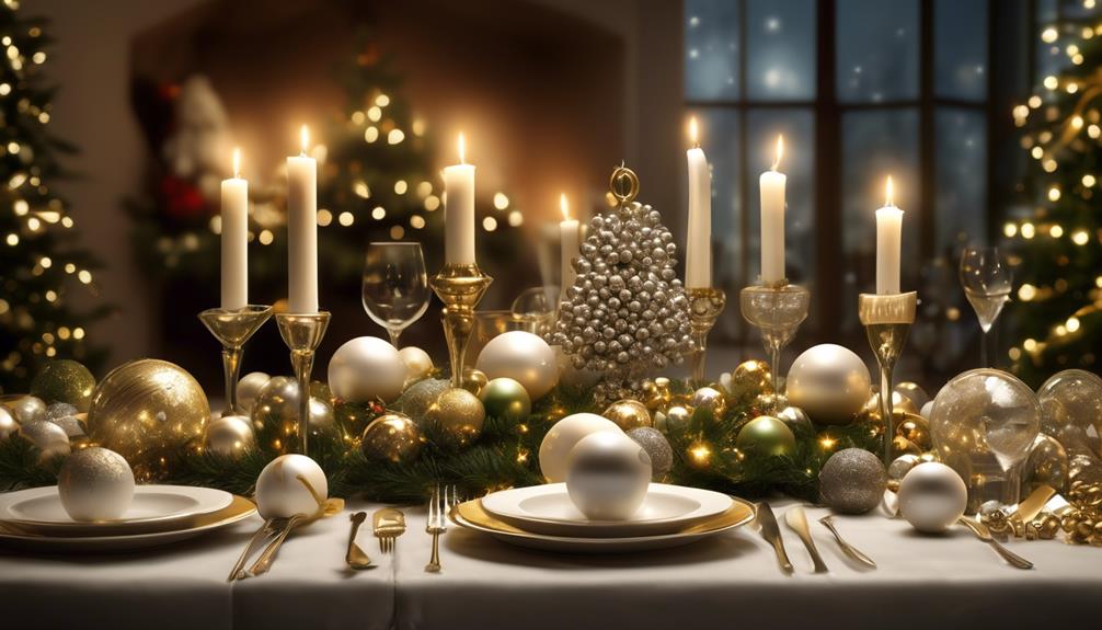 table decor with balls