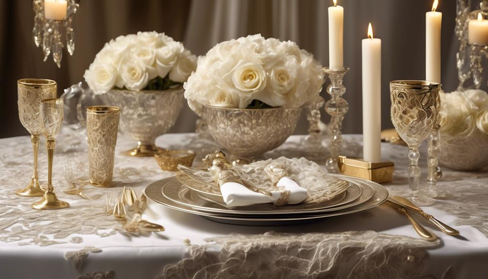 table setting with elegant spruce
