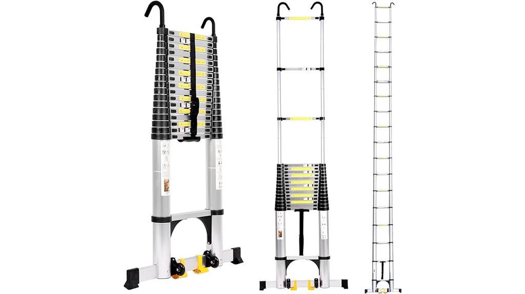 telescoping ladder with stabilizers
