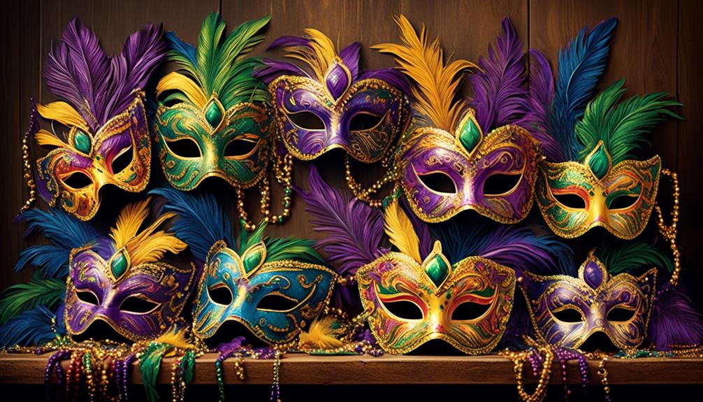 the symbolic masks of mardi gras