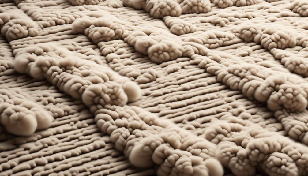 thick plush carpet fibers