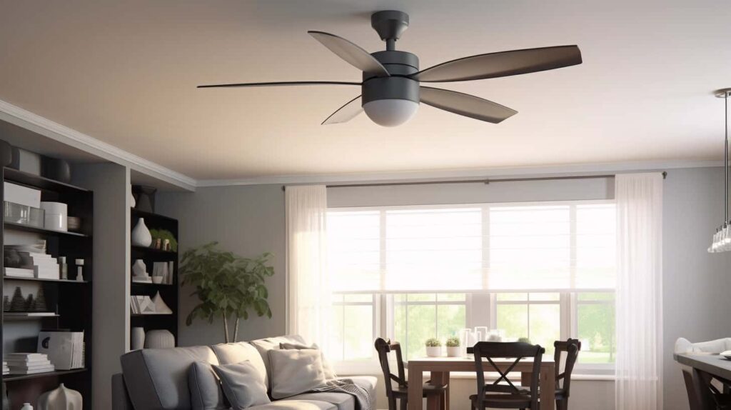 thorstenmeyer Create an image showcasing a ceiling fan mounted 6e21bde9 fdfd 4832 83de 6ad5ab4b2b8b