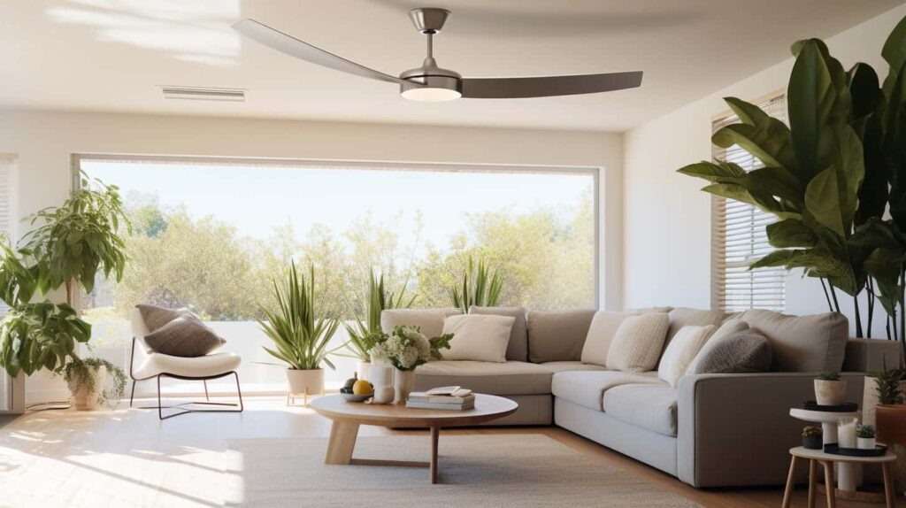 thorstenmeyer Create an image showcasing a ceiling fan rotating a0e6ee11 d940 4251 89dd 194ac8d61c05