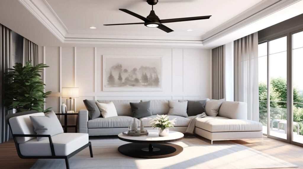 thorstenmeyer Create an image showcasing a ceiling fan spinning dded820b 587e 43a4 9a5f 690001f82c92