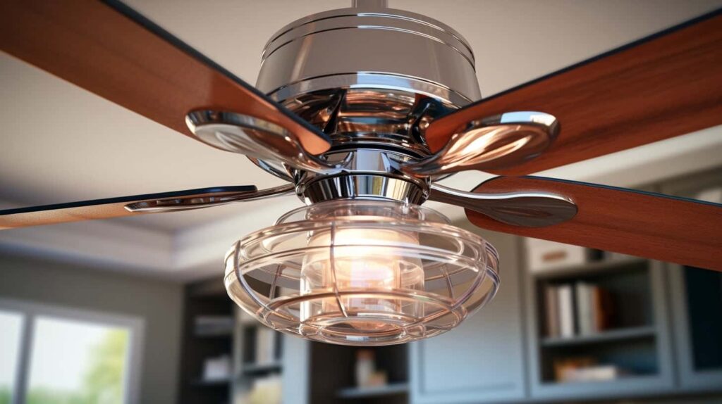 thorstenmeyer Create an image showcasing a ceiling fan with a c ee8e9efe d8e3 45dd 9c94 647fd1194df0