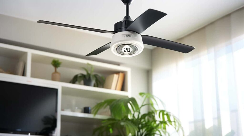 thorstenmeyer Create an image showcasing a ceiling fan with a d c7a3e2d6 ce77 4ca7 9184 1f7545a8ef36 2