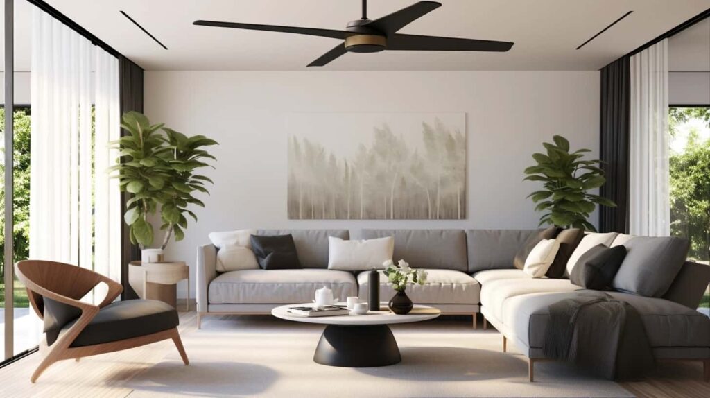 thorstenmeyer Create an image showcasing a ceiling fan with a l 2b60d406 8add 4150 909b f0603ed4e6ce