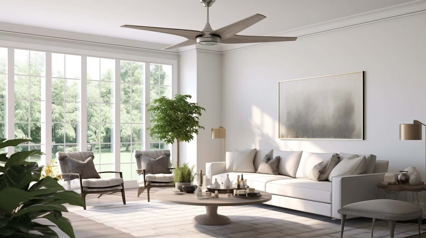 thorstenmeyer Create an image showcasing a ceiling fan with a l 305038f3 b71a 44d8 b433 b1af66bb557d 1