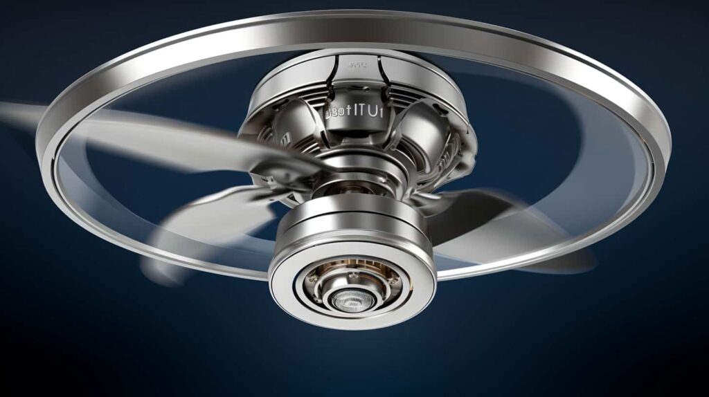 thorstenmeyer Create an image showcasing a ceiling fan with a r 2b30db43 b6dd 4807 8cd9 dc49711ff162 1