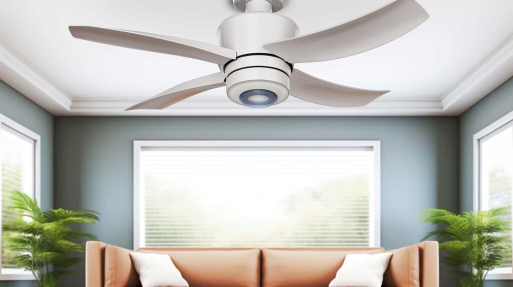 thorstenmeyer Create an image showcasing a ceiling fan with a r a1d06e92 2eee 48b2 96e3 6bd1cce72b7f 1