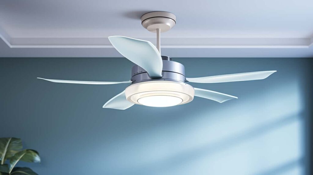 thorstenmeyer Create an image showcasing a ceiling fan with a r bdbb5714 ace8 444e a655 5151495f469a