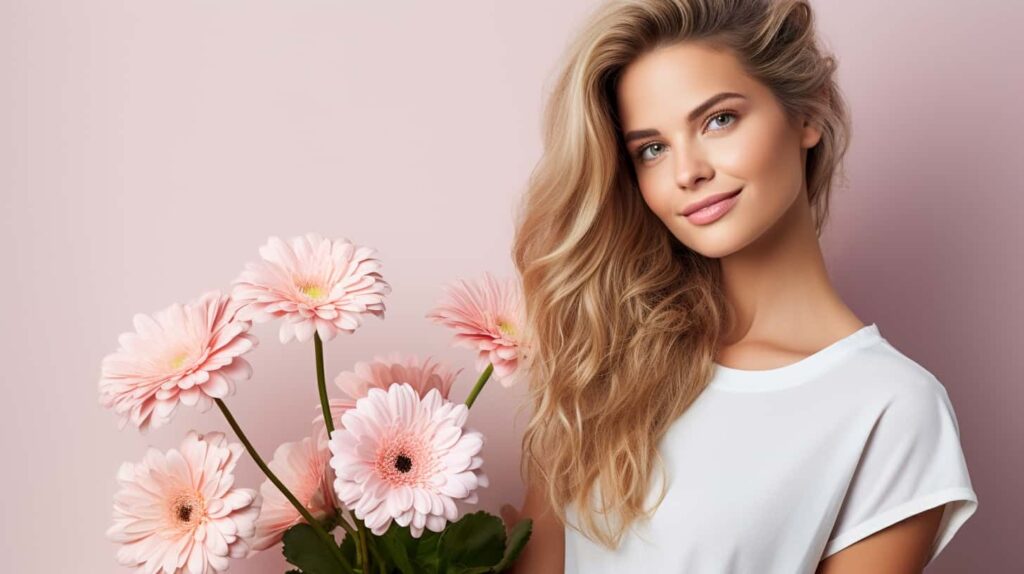 thorstenmeyer a Supermodel in front of her Gerbera Daisy locate 7c09d66c 48f4 4be5 a535 d263d943c57e