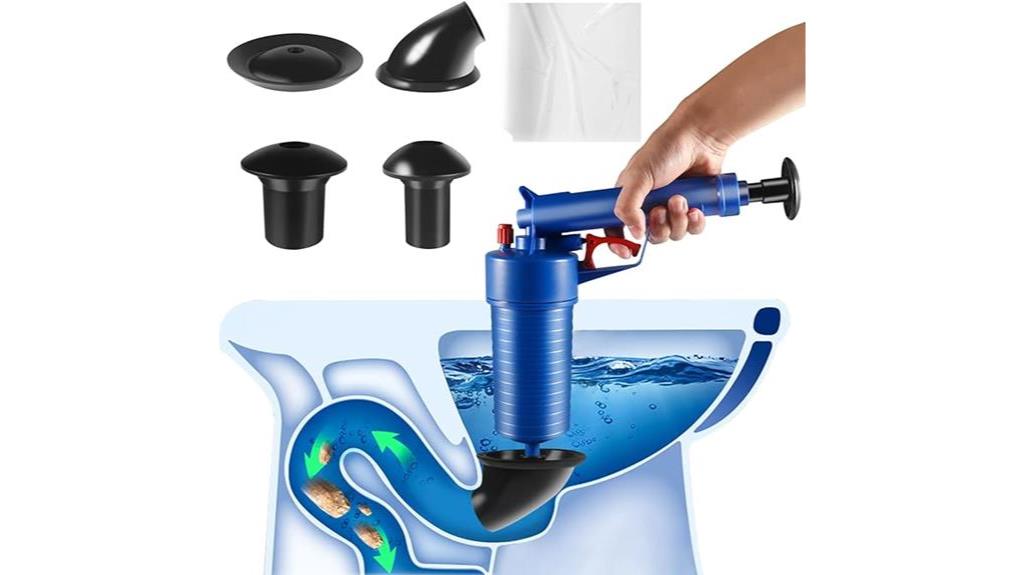 toilet plunger and drain blaster