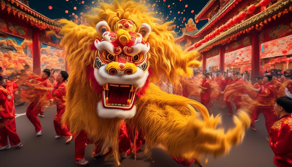 traditional chinese lion dance