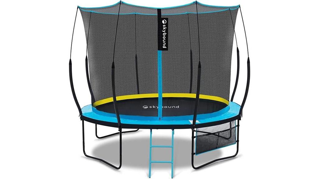 trampoline with enclosure and ladder for all sizes