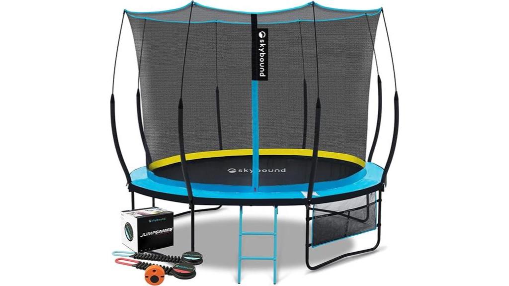 trampoline with enclosure options