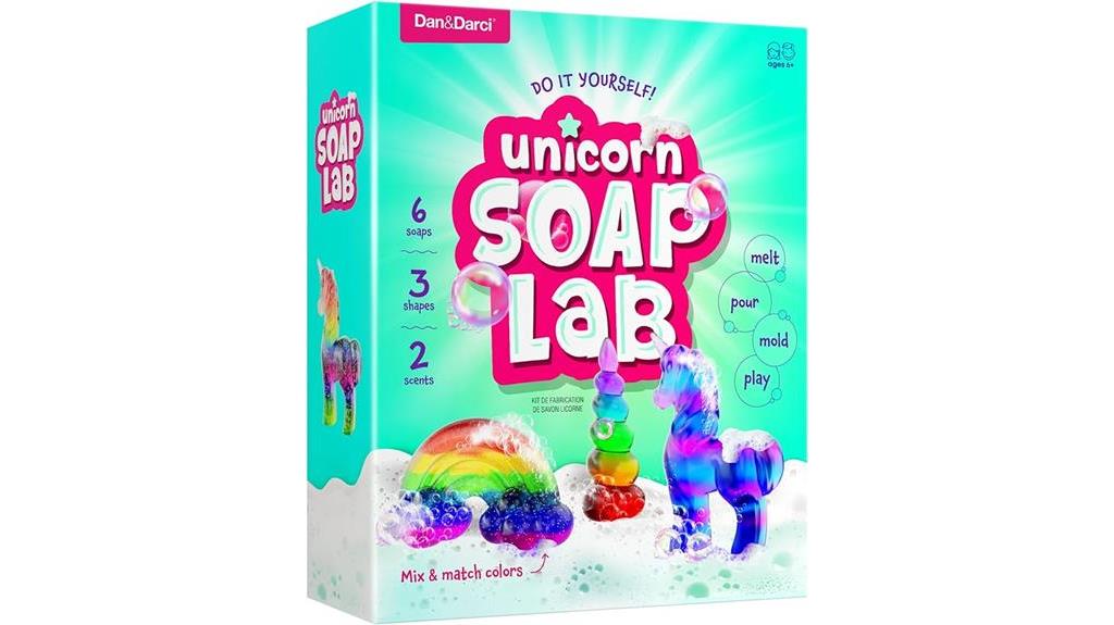 unicorn themed soap making kit