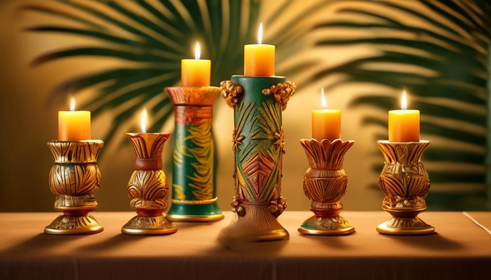 unique kwanzaa candle holders