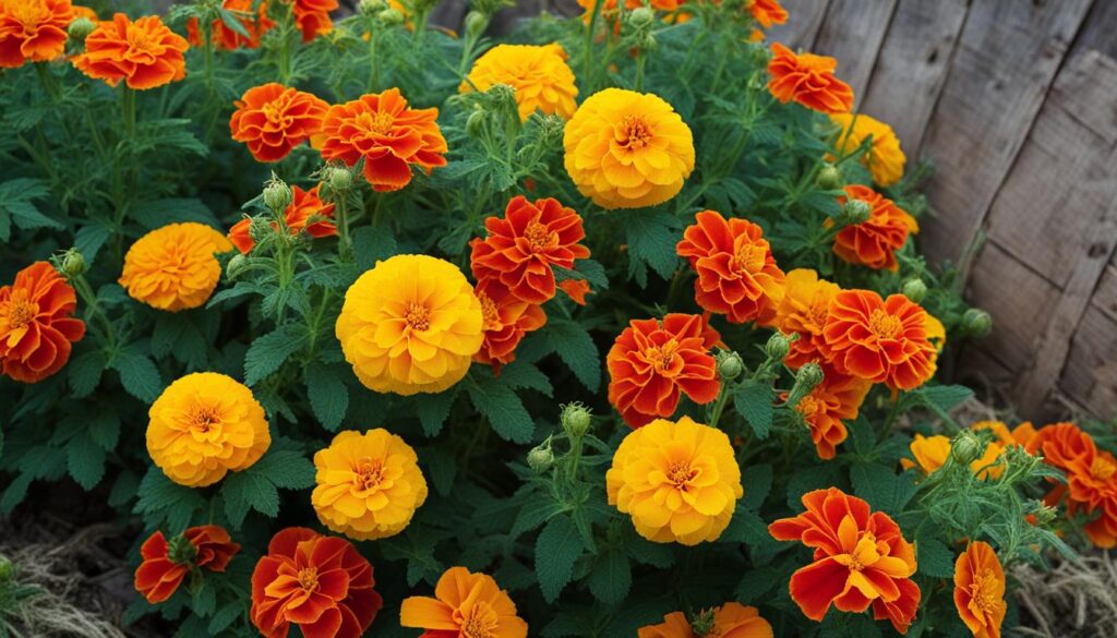 using marigolds with tomatoes