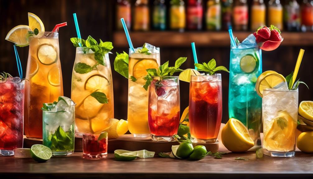 variety of alcohol free drinks