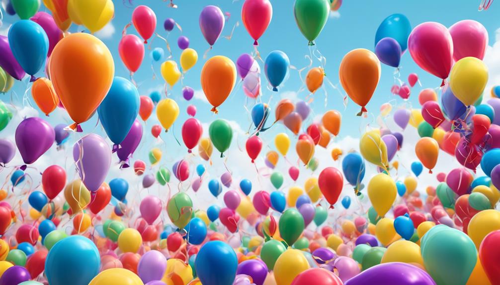 variety of helium balloons