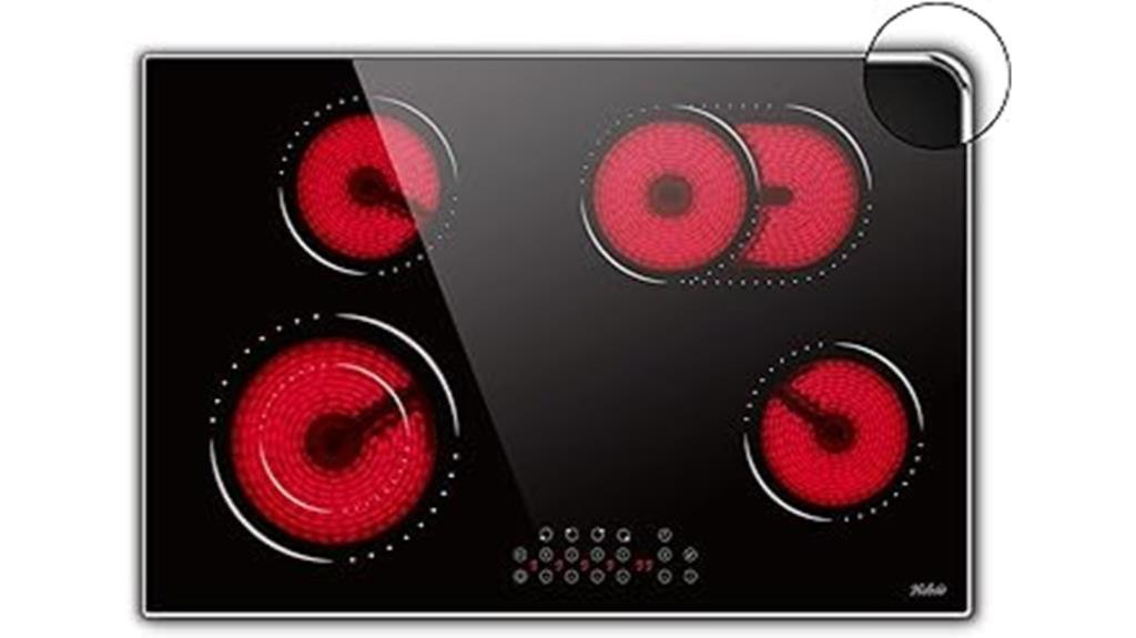 versatile 4 burner cooktop with dual oval zone
