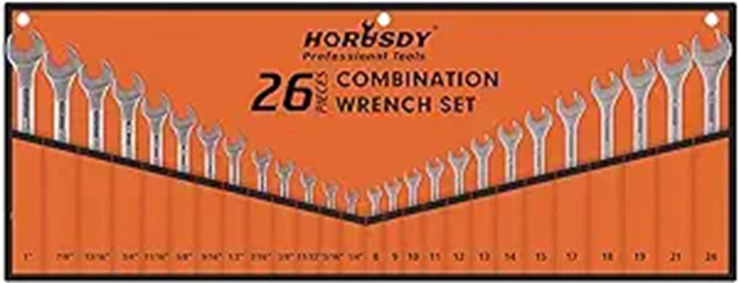 versatile and comprehensive wrench set