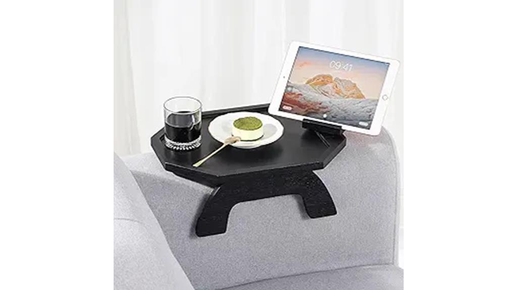 versatile black tray table