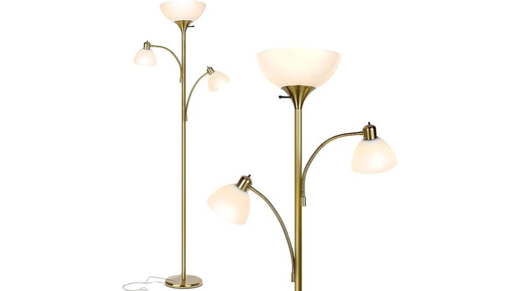 versatile double led floor lamp