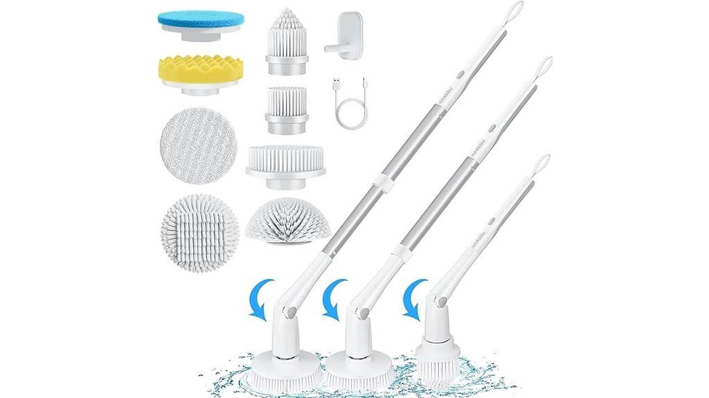 versatile electric scrubber with replaceable brushes