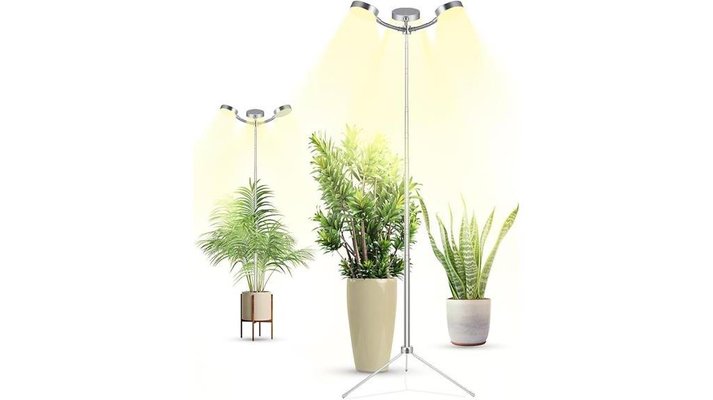 versatile grow lights with tripod stand and timer