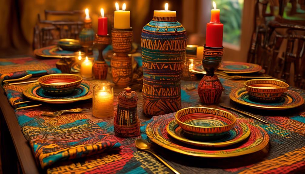 vibrant african inspired table settings
