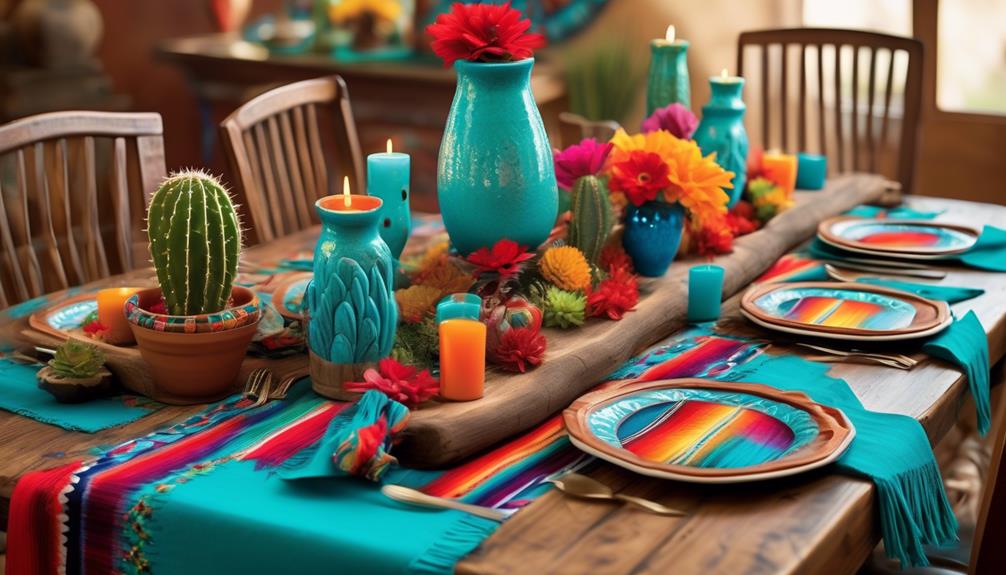 vibrant and rustic tablescapes