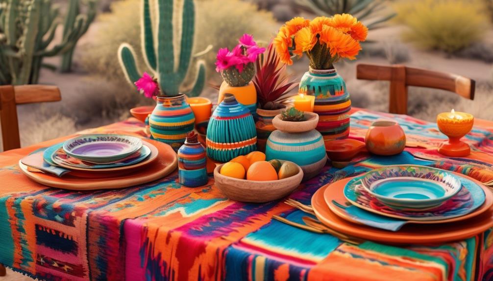 vibrant and rustic tablescapes