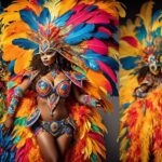 vibrant caribbean carnival attire