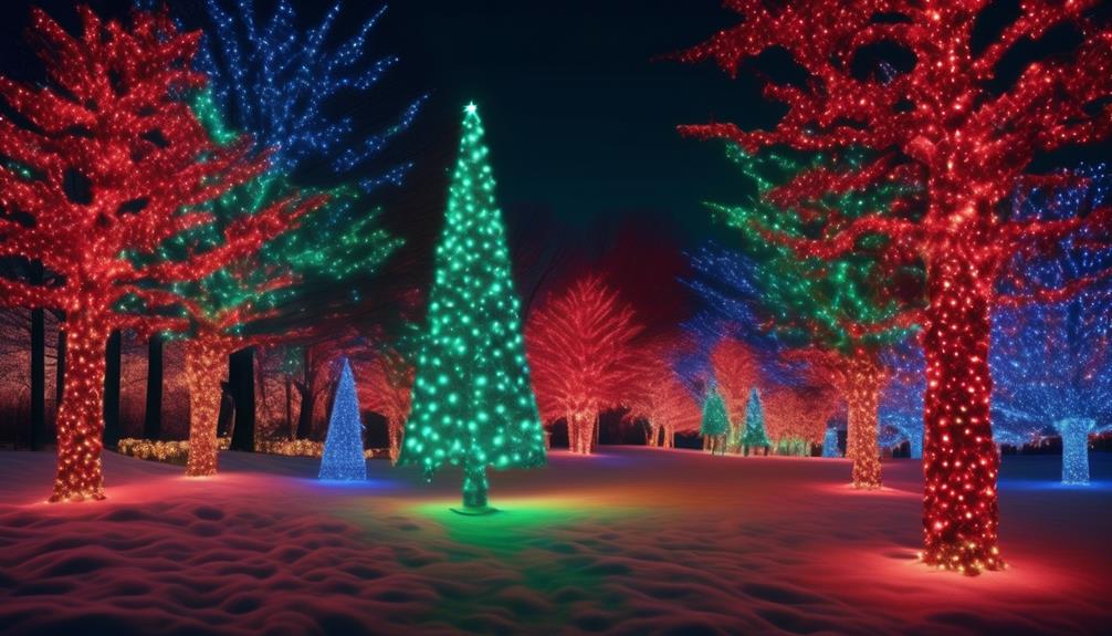 vibrant christmas light colors