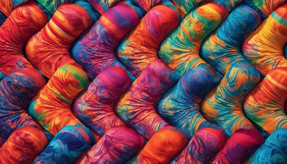 vibrant colors on textiles