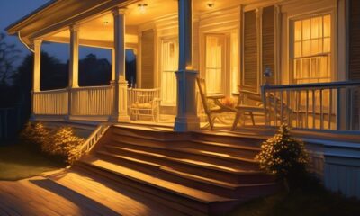 vibrant hues illuminate porch